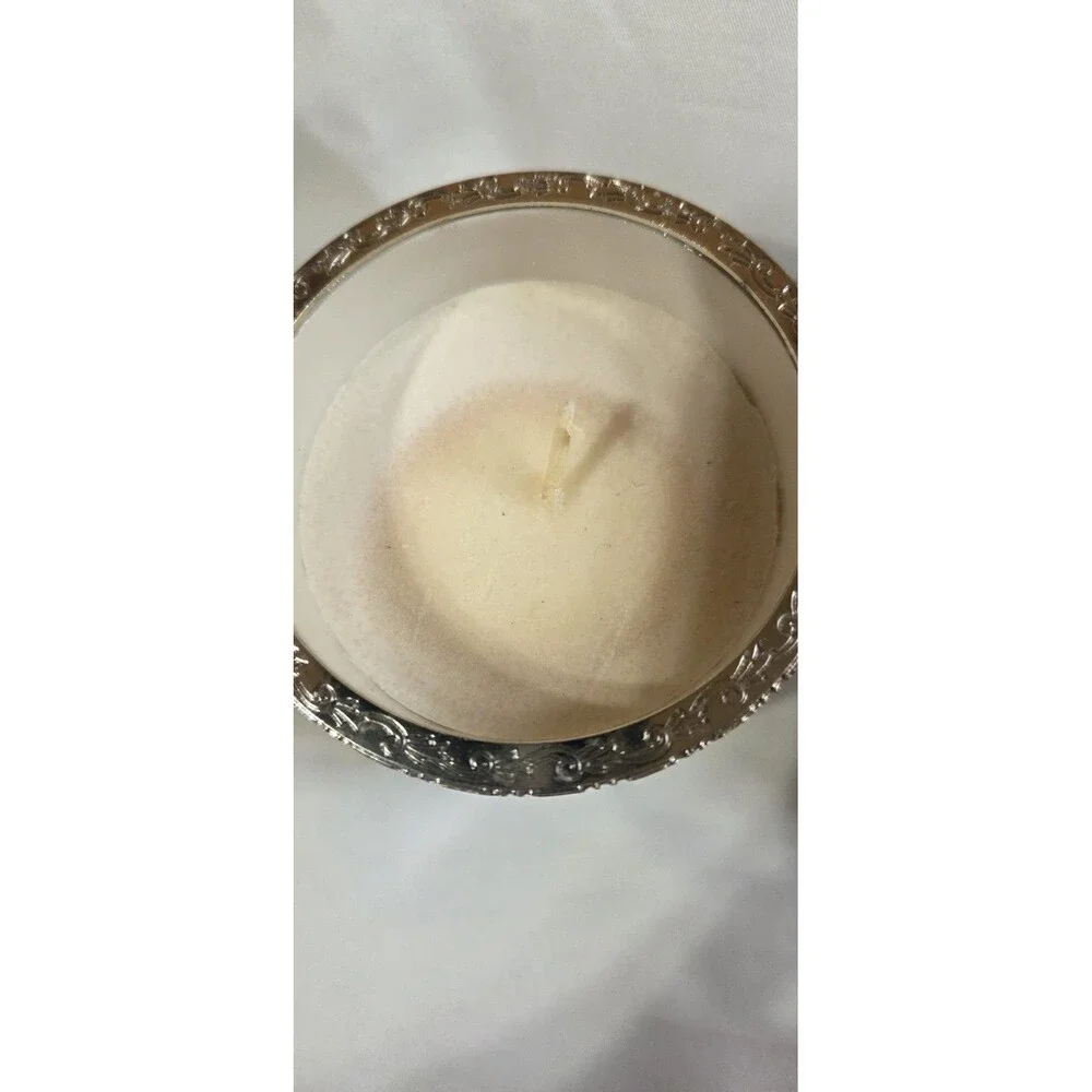 Vintage Bloomingdales Unscented Candle Checker Pattern Porcelain Canister Lid